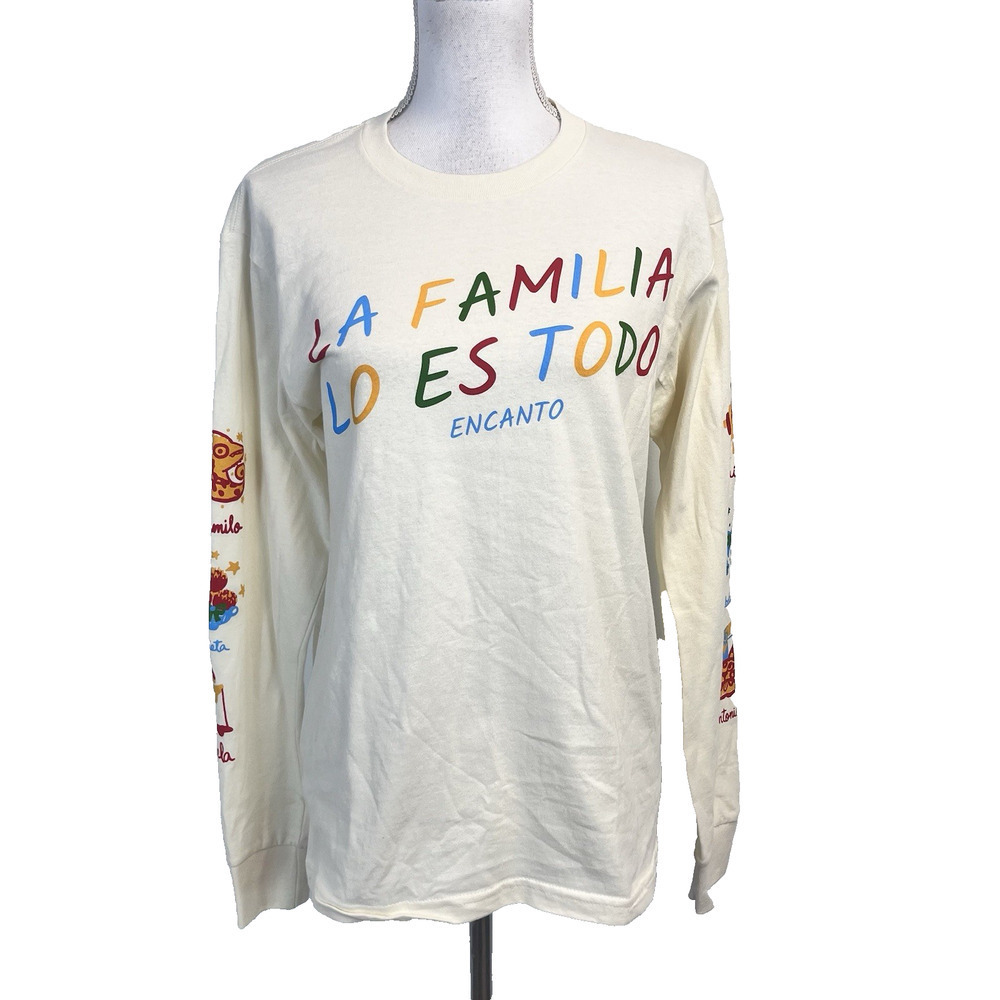 Disney Encanto Familia Pullover Shirt Top size Small Tan Camilo Juliete Abuela